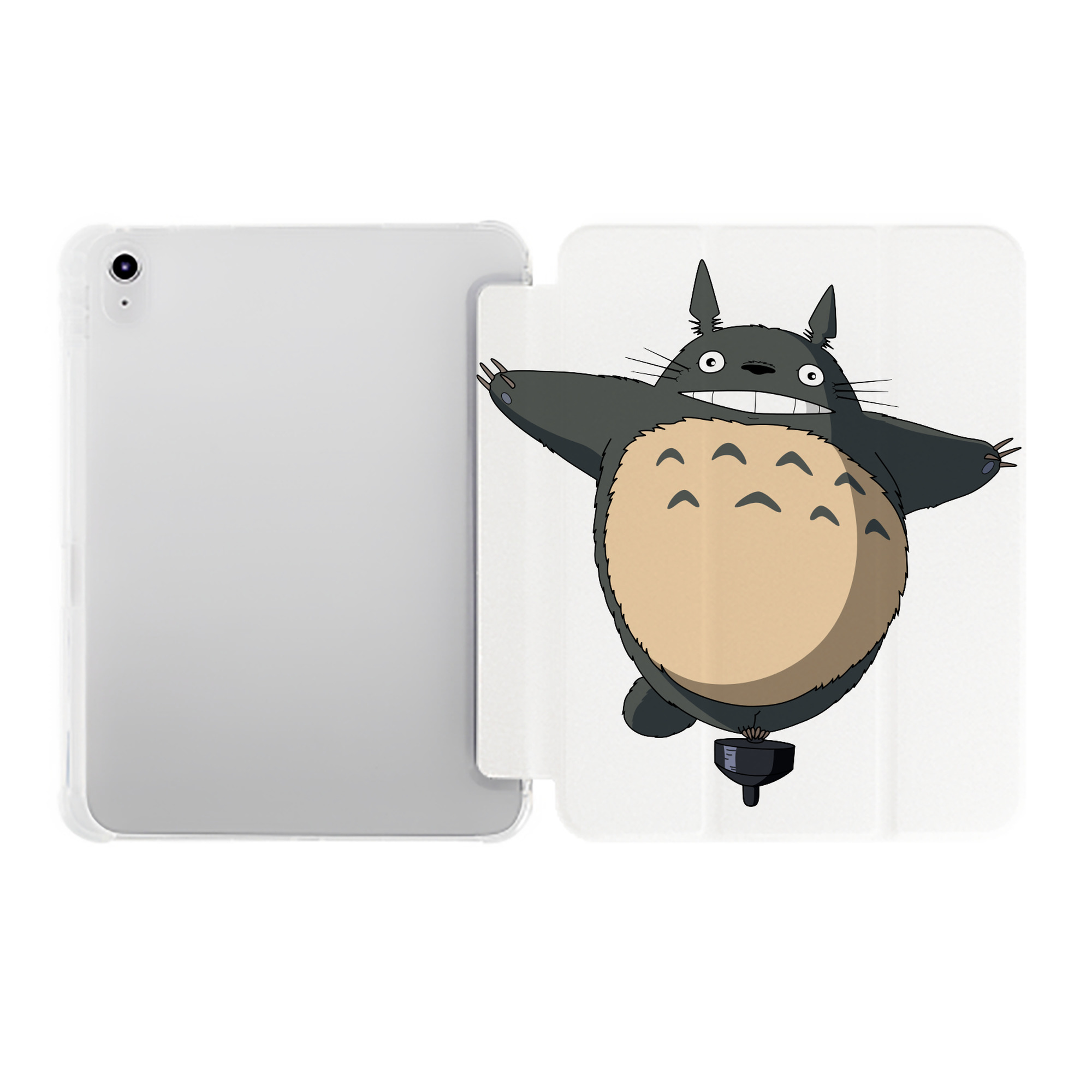 （画像用） となりのトトロ 草壁メイ 草壁サツキ My Neighbor Totoro Satsuki Kusakabe Mei Kusakabe IPad ケース ペン収納付き 三つ折りスタンド PUレザー×シリコン 対応機種9.5/10.5/10.9インチ